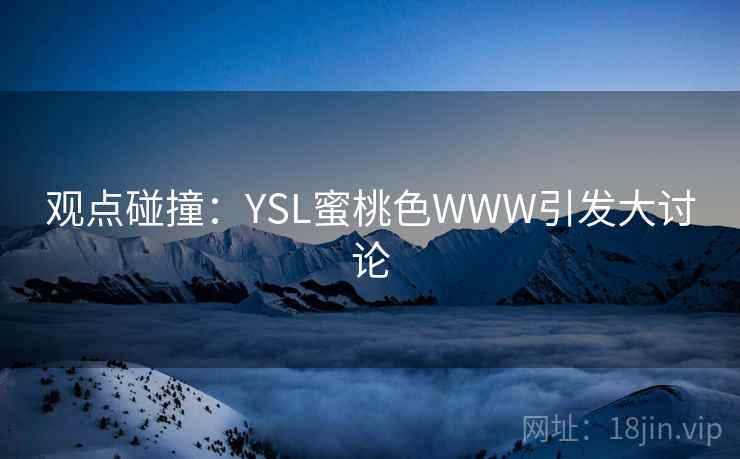 观点碰撞:YSL蜜桃色WWW引发大讨论 第1张 观点碰撞:YSL蜜桃色WWW引发大讨论 第1张